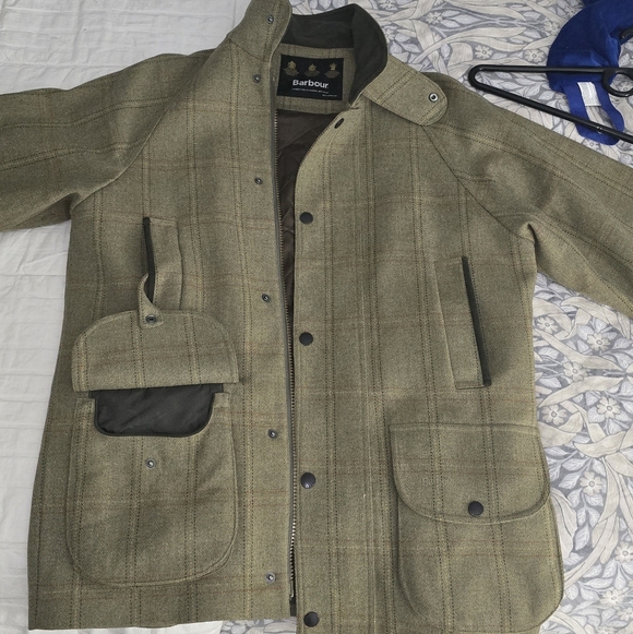 Barbour Green Check Military Coat - Picture 10 of 15